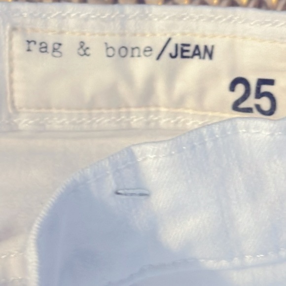 Women’s Rag & Bone White Polyester & Spandex Skinny Leg Jeans Size 25 - Picture 6 of 8